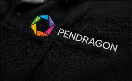 Pendragon logo embroidered on uniform